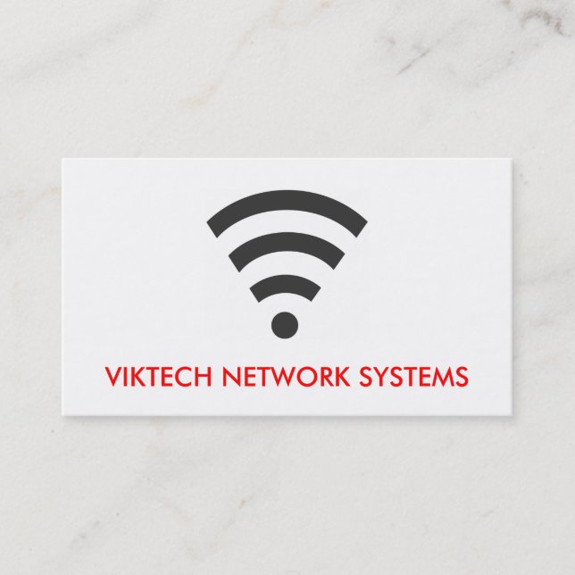 WiFi Network Computer Business Cards (Front)