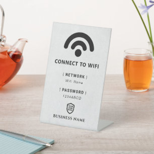 Wifi Network Password  Pedestal Sign