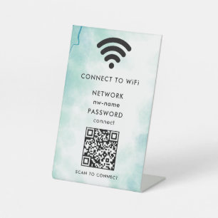 WiFi Network Scan QR Code to Connect the Internet Pedestal Sign