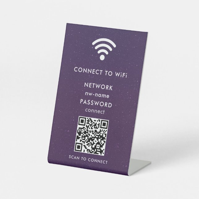 WiFi Network Scan QR Code to Connect the Internet Pedestal Sign (Front)