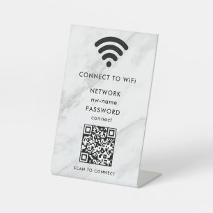 WiFi Network Scan QR Code to Connect the Internet Pedestal Sign