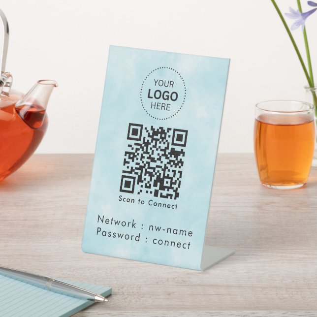 WiFi Network | Scan QR Code to Connect to Internet Pedestal Sign (In SItu)