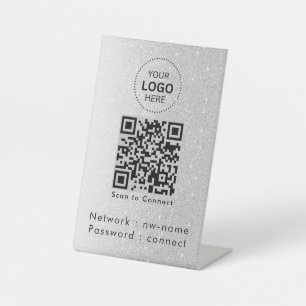 WiFi Network   Scan QR Code to Connect to Internet Pedestal Sign