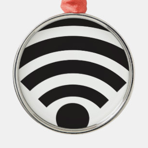 Wifi network symbol metal ornament