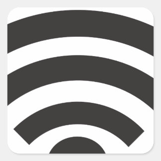 Wifi network symbol square sticker