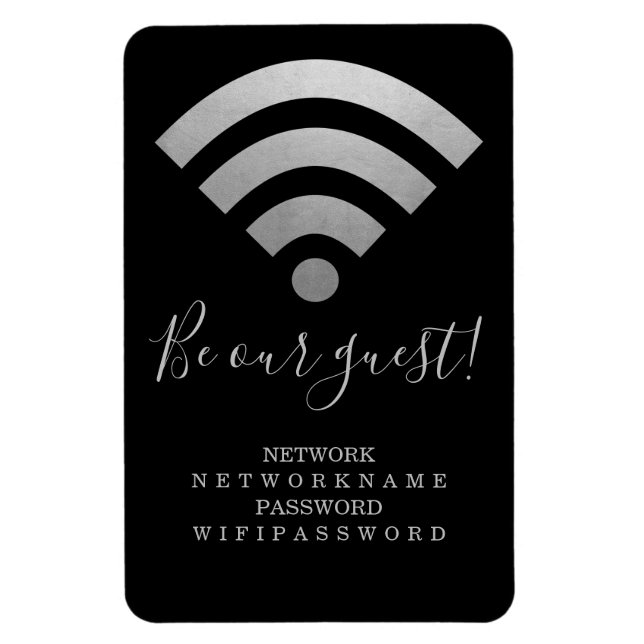 Wifi Password and Network Personalized Magnet (Vertical)