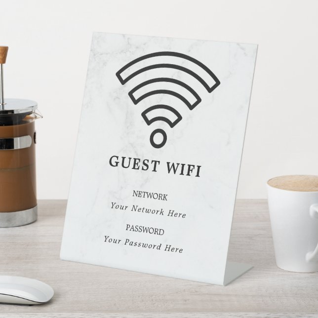 Wifi Password and Network Personalized Pedestal Sign (In SItu)