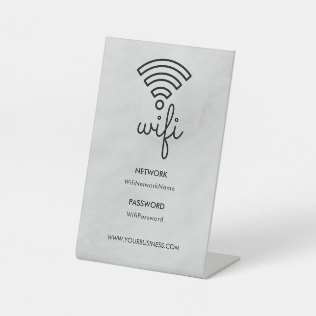 Wifi Password and Network Personalized Pedestal Sign (Front)