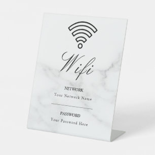 Wifi Password and Network Personalized Pedestal Sign