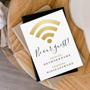 Wifi Password and Network Personalized Postcard