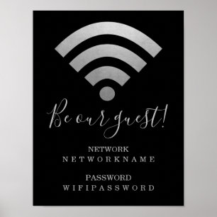 Wifi Password and Network Personalized Poster