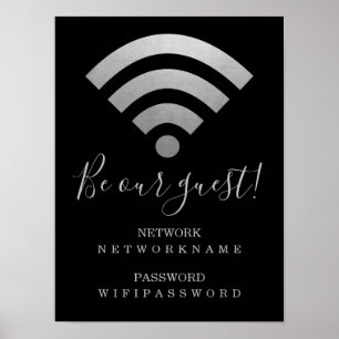 Wifi Password and Network Personalized Poster
