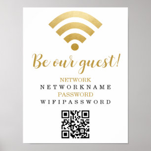 Wifi Password and Network Personalized Poster