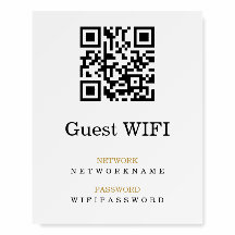 Wifi Password and Network Personalized QR Code