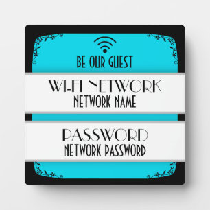 Wifi Password Custom Colour Plaque