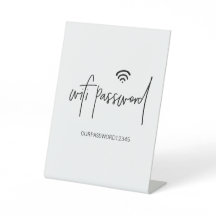Wifi password Free Standing pedestal sign