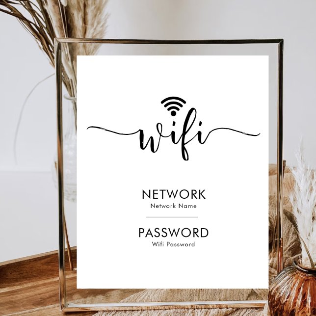 WiFi Password Internet Guest Room Small Business Poster (Creator Uploaded)