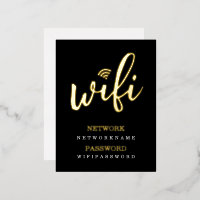 Wifi Password Network Personalized Foil Postcard