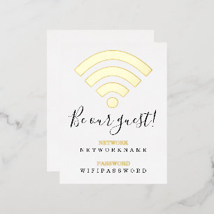Wifi Password Network Personalized Foil Postcard