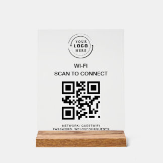 Wifi Password | QR Code Scan to Connect Acrylic Sign