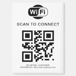 Wifi Password   QR Code Scan to Connect Magnet