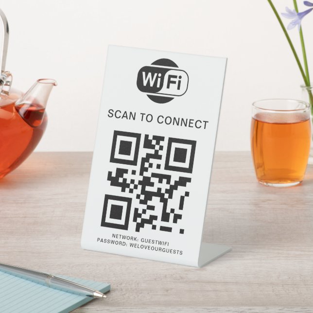 Wifi Password | QR Code Scan to Connect Pedestal Sign (In SItu)