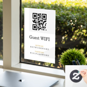 Wifi Password QR Code Scan to Connect Window Cling