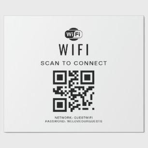 Wifi Password   QR Code Scan to Connect Wrapping Paper