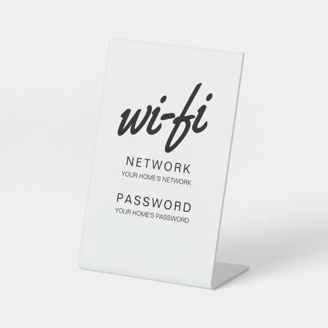 Wifi Password Refrigerator Pedestal Sign (Front)