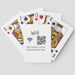 Wifi password sign add Q R code here details here Playing Cards