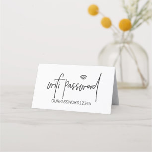 Wifi Password Table SIGN Place Card