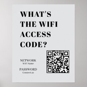 WiFi QR Code Easy Connect Network Access poster