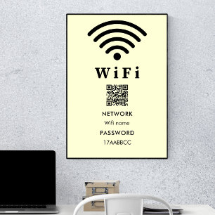 Wifi QR Code Password   Scan To Connect Groovy Poster