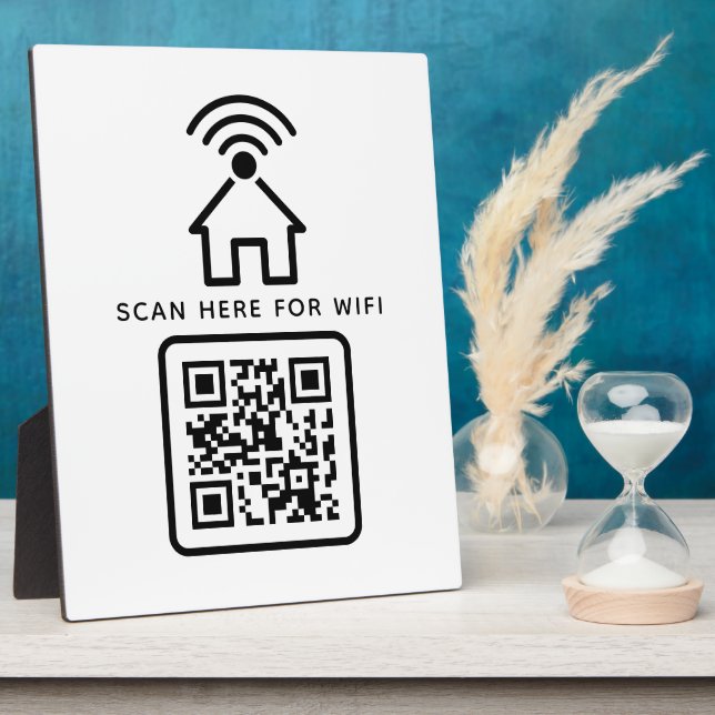 Wifi QR Code Scan to Connect Self Adhesive  Plaque (Side)