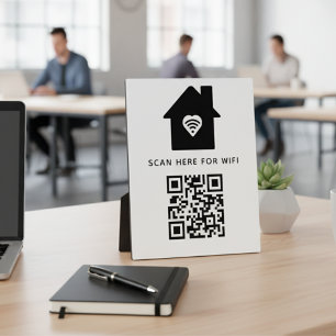 Wifi QR Code Scan to Connect Self Adhesive Plaque