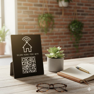 Wifi QR Code Scan to Connect Self Adhesive  Plaque