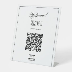 WiFi QR Code Sign   Modern Business