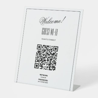 WiFi QR Code Sign | Modern Business