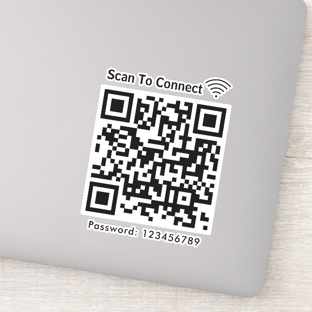 Wifi Scan To Connect Password Qr Code White (Detail)