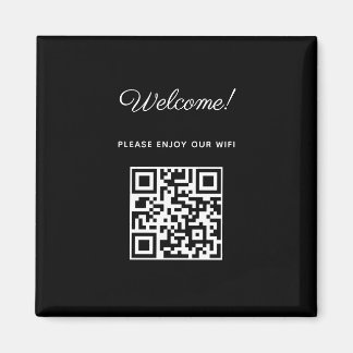 WIFI Welcome Sign with QR Code Magnet