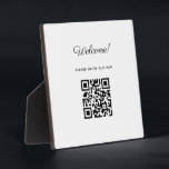WIFI Welcome Sign with QR Code  Plaque<br><div class="desc">WIFI Welcome Sign with QR Code | Personalized house rules sign | Welcome Tabletop Plaque with Easel</div>
