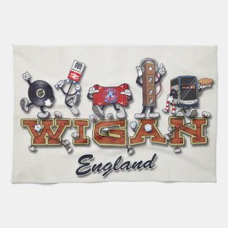 Wigan cartoon characters kitchen towel