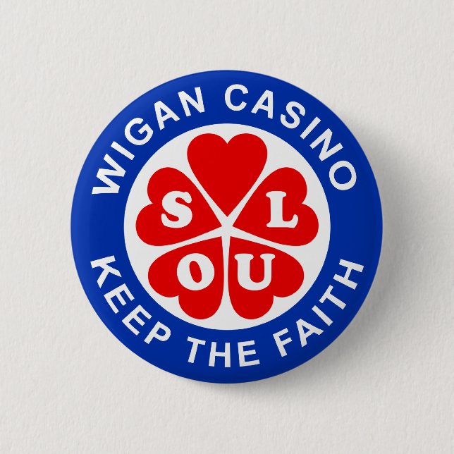 Wigan Casino Keep The Faith 2 Inch Round Button (Front)