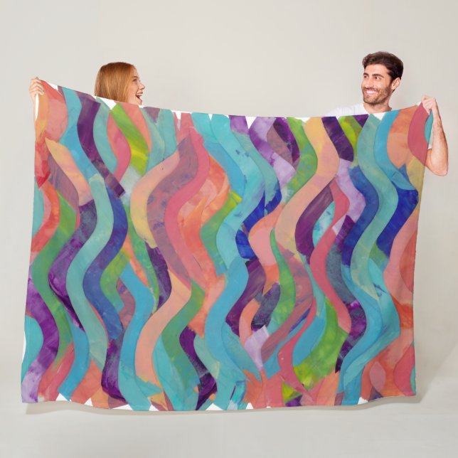 Wiggles and Waves Fleece Blanket (In Situ)