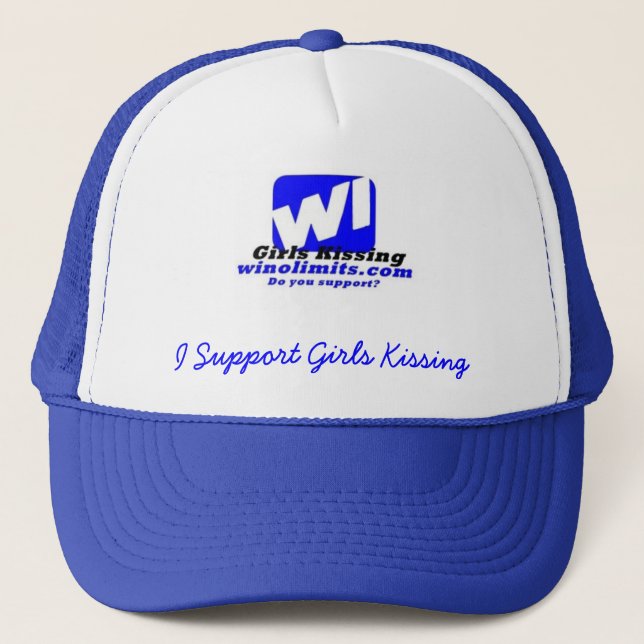 wigknewlogoblue, I Support Girls K... - Customized Trucker Hat (Front)