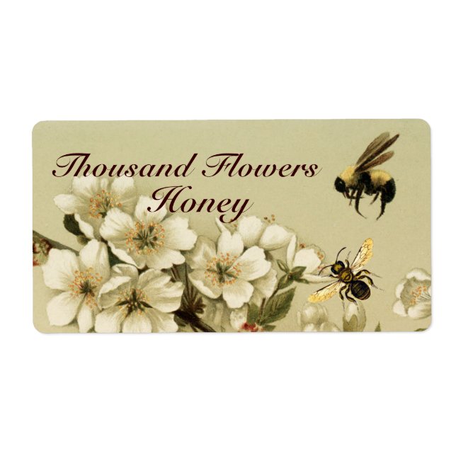 WIHITE SPRING FLOWERS AND HONEY BEE ,BEEKEEPER (Front)