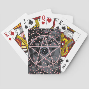 WiizyWitch Magic Witch Cosmic Cat Pentacle Magick Playing Cards