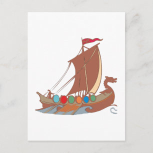 Wikinger Drachenboot vikings dragon boat Postcard