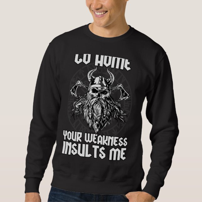 Wikinger Powerlifter Wikinger Krieger Bodybuilding Sweatshirt (Front)