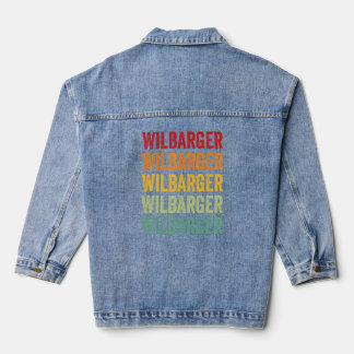 Wilbarger County Texas Rainbow Text Design Denim Jacket
